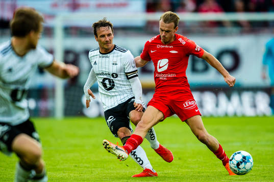 Mike Lindemann Jensen of Rosenborg and Petter Strand of