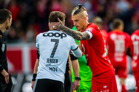 Mike Lindemann Jensen of Rosenborg and Vito Wormgoor of