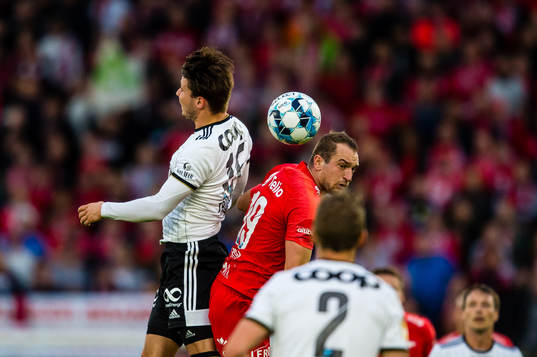 Anders Trondsen of Rosenborg and Veton Berisha of Brann