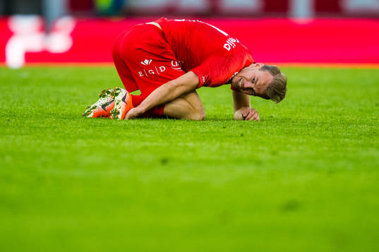 Petter Strand of Brann in pain