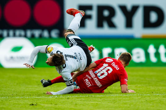 Mike Lindemann Jensen of Rosenborg and Ruben Yttergård