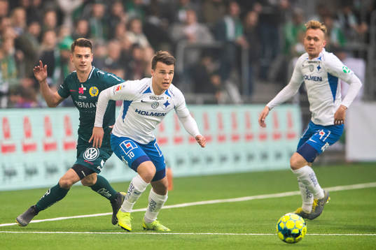 Hammarbys Alexander Kacaniklic och Simon Skrabb samt
