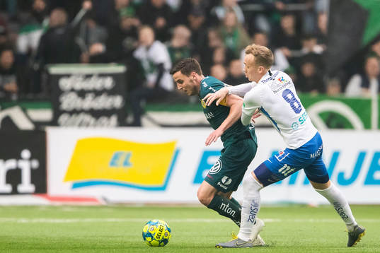 Hammarbys Jeppe Andersen och IFK Norrköpings Gudmundur
