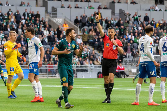 Hammarbys Muamer Tankovic tilldelas en varning