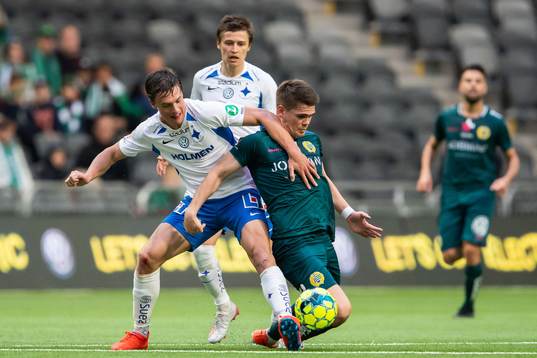 Hammarbys Vidar Örn Kjartansson och IFK Norrköpings