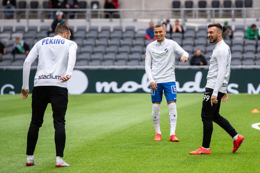 IFK Norrköpings Jordan Larsson och målvakt Sead