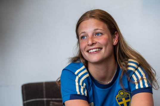 Anna Anvegård of Swedish women national football team