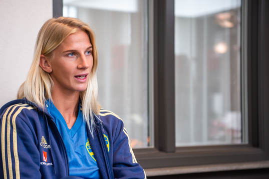 Sofia Jakobsson of Swedish women national football team