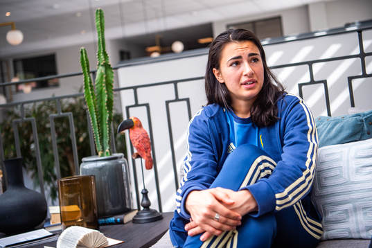 Goalkeeper Zecira Musovic of Swedish women national