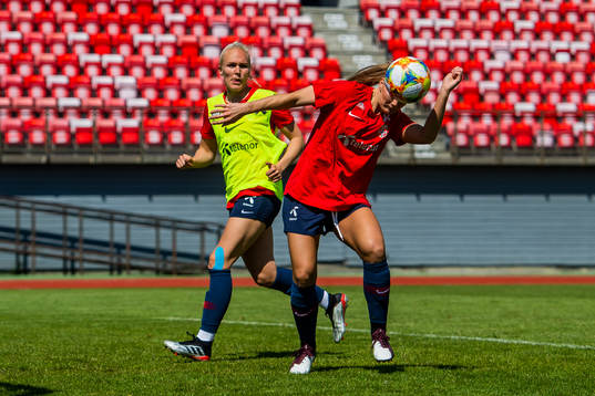 Maria Thorisdottir and Lisa-Marie Karlseng Utland of Norway