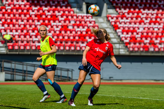 Maria Thorisdottir and Lisa-Marie Karlseng Utland of Norway