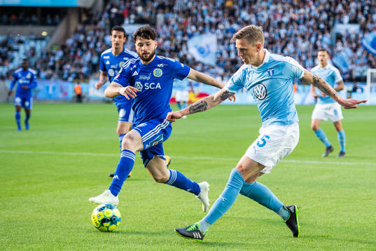 Sundsvalls Jonathan Tamimi och Malmö FFs Sören Rieks