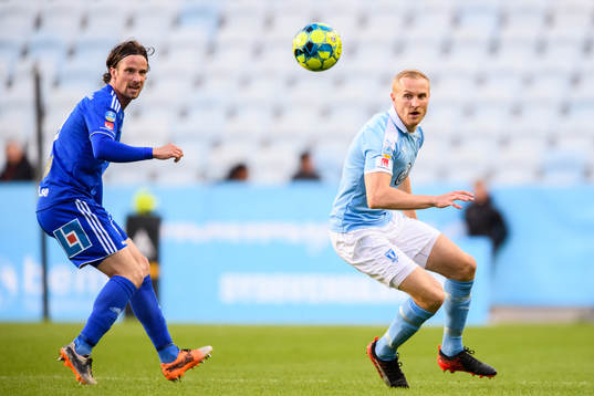 Sundsvalls Linus Hallenius och Malmö FFs Franz Brorsson