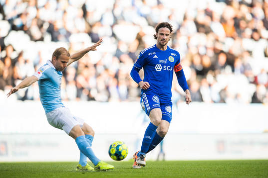 Malmö FFs Oscar Lewicki och Sundsvalls Linus Hallenius