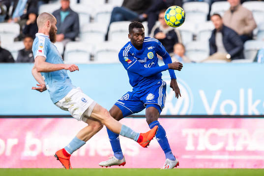Malmö FFs Jo Inge Berget och Sundsvalls Peter Wilson