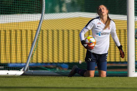 Goalkeeper Cecilie Hauståker Fiskerstrand of Norway look