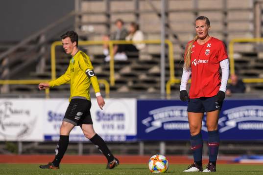 Lisa-Marie Karlseng Utland of Norway looks dejected