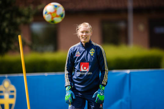 Goalkeeper Hedvig Lindahl of Swedish women national