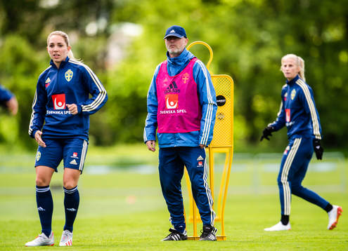 Elin Rubensson, head coach Peter Gerhardsson and Sofia