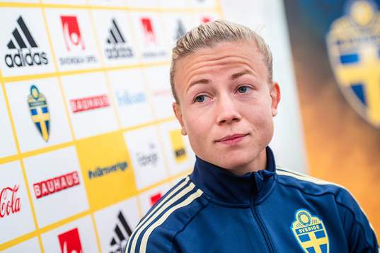 Hanna Glas of Swedish women national football team