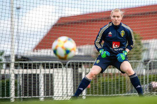 Goalkeeper Hedvig Lindahl of Swedish women national