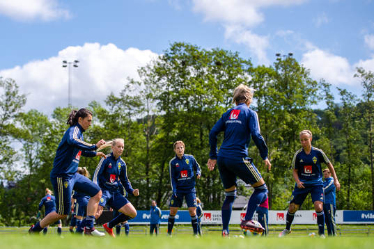 Goalkeeper Zecira Musovic, Stina Blackstenius, Anna