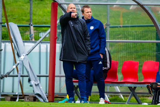 Eskilsminnes tränare Mattias Lindström och Erik Edman