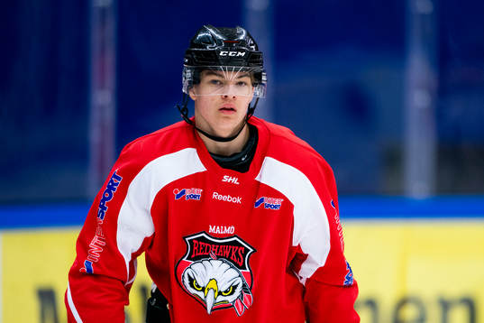 under en ishockeyträning med Malmö Redhawks J18/20