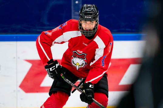 under en ishockeyträning med Malmö Redhawks J18/20