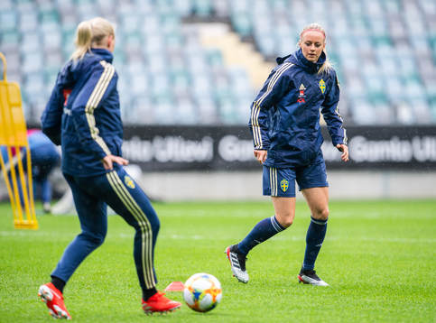 Stina Blackstenius and Amada Ilestedt of Swedish women