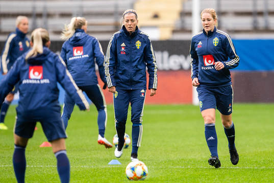 Linda Sembrant and Mia Carlsson of Swedish women national