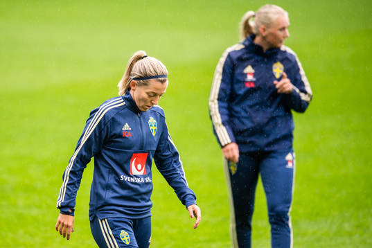 Linda Sembrant and Stina Blackstenius of Swedish women