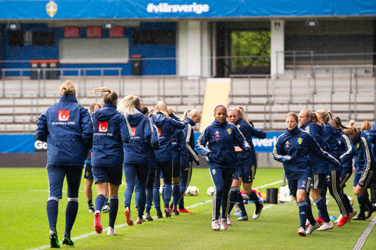 Madelen Janogy and Anna Anvegård of Swedish women national