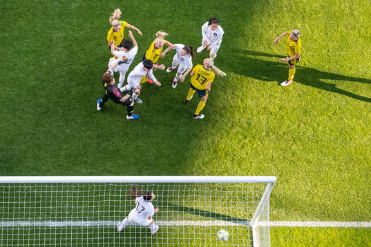 during the women's international friendly football match