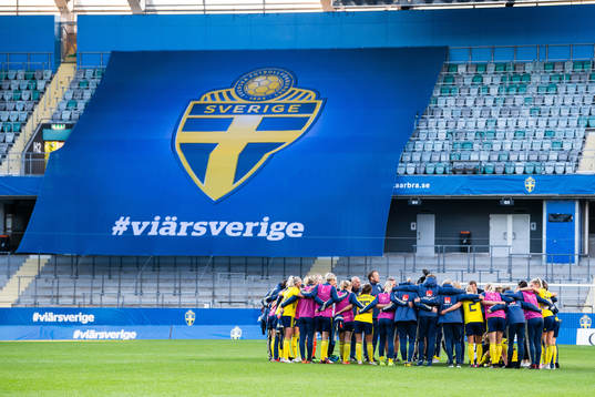 Players of Sweden gather
