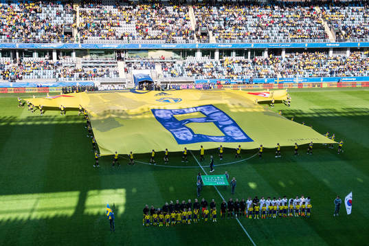 A giant jersey is seen