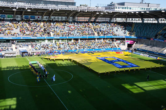 A giant jersey is seen