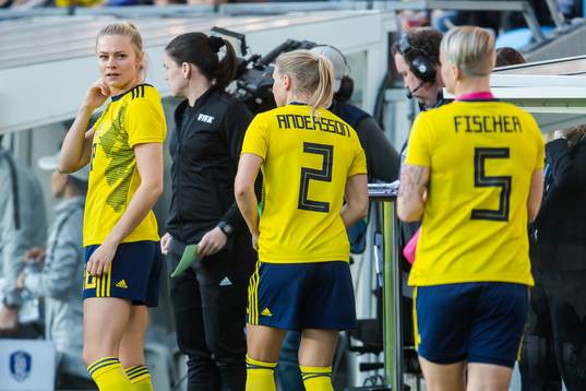Fridolina Rolfö, Jonna Andersson and Nilla Fischer of
