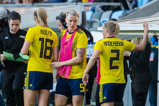 Fridolina Rolfö, Nilla Fischer and Jonna Andersson of
