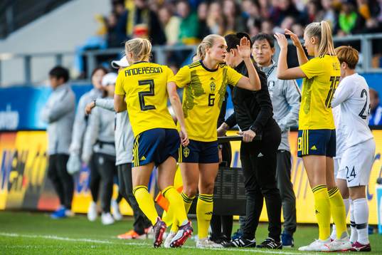 Magdalena Eriksson changes with Jonna Andersson and