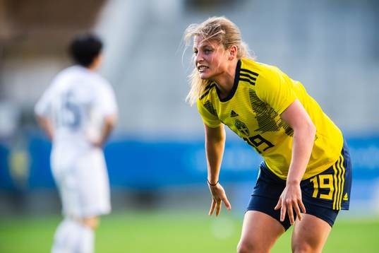 Anna Anvegård of Sweden in pain