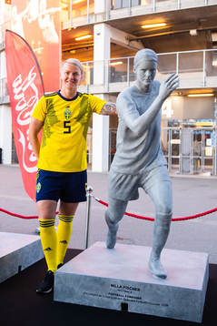 Nilla Fischer of Sweden poses for a portrait next to her