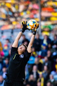 Goalkeeper  Gaae Kang of South Korea