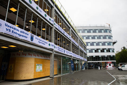 Exteriör vy av Studenternas innan fotbollsmatchen i