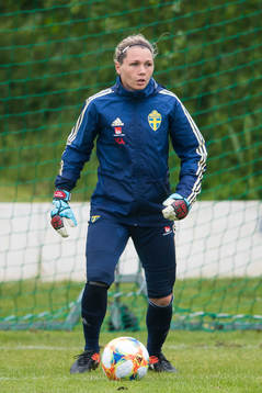 Goalkeeper Jennifer Falk of Swedish women national football