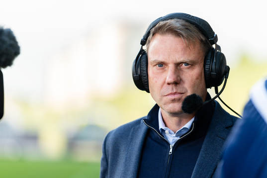 Falkenbergs tränare Hasse Eklund före fotbollsmatchen i