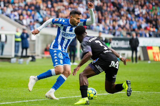 IFK Göteborgs Sargon Abraham mot Örebros Kevin Wright