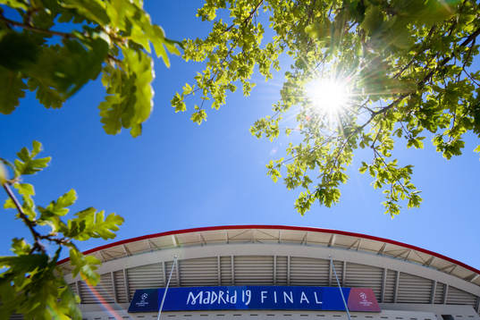 General view of the Stadium Wanda Metropolitano prior to