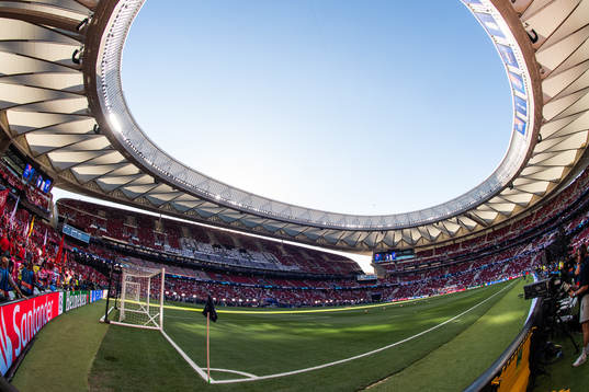 Interior view of Stadium Wanda Metropolitano