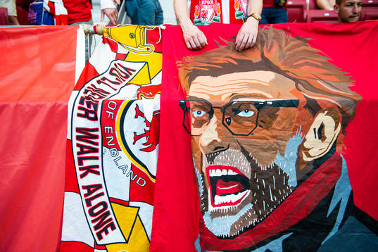 An image of head coach Jürgen Klopp of Liverpool is seen